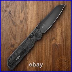 Oknife XEN Folding Knife 3.13 Black DLC S45VN Steel Blade Carbon Fiber Handle