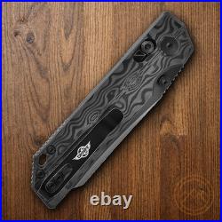 Oknife XEN Folding Knife 3.13 Black DLC S45VN Steel Blade Carbon Fiber Handle