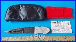 One Of A Kind Gil Hibbons Original Mop Damascus Folding Knife In Case! Stidham