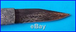 One Of A Kind Gil Hibbons Original Mop Damascus Folding Knife In Case! Stidham