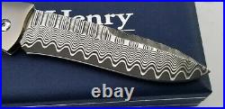 Original William Henry B30 Tcw Auto Damascus Folding Pocket Knife Unused & Box