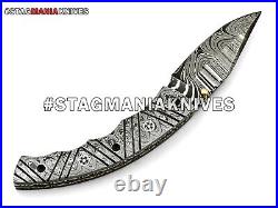 Pack Of 5 HAND FORGED DAMASCUS STEEL HUNTING POCKET FOLDING KNIFE