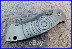 Pat And Wes Crawford Custom Handmade Folding Knife With Damascus Blade
