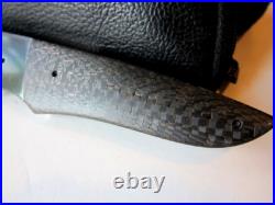 Pre Owned Custom Jason Clark Tactical Damascus Dress Flipper Knife Mint Cond