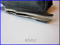 Pre Owned Custom Jason Clark Tactical Damascus Dress Flipper Knife Mint Cond