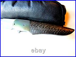 Pre Owned Custom Jason Clark Tactical Damascus Dress Flipper Knife Mint Cond