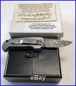 Pro-Tech Sidekick Folding Knife Damascus Wayne Clark Devin Thomas #17 limited ed