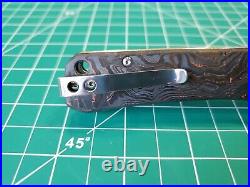 QSP Hawk With Copper Carbon Fiber Handle & Damascus / S35VN Folding Pocket Knife