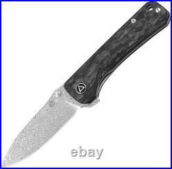 QSP Knives Hawk Shredded Carbon Fiber Handle S35VN Linerlock Folding Knife131E