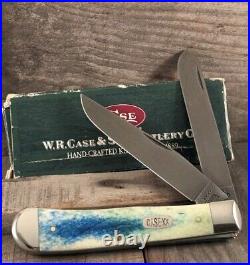 RARE 2001 Case XX Blue Green Peacock Appaloosa 4.25 Damascus Trapper 6254 D