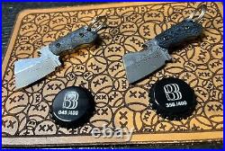 RARE Berg Blades Bottle Butcher Damascus Mini Cleaver Opener Keychain Knife EDC