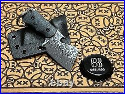 RARE Berg Blades Bottle Butcher Damascus Mini Cleaver Opener Keychain Knife EDC