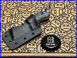 RARE Berg Blades Bottle Butcher Damascus Mini Cleaver Opener Keychain Knife EDC