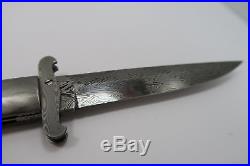 RARE CHUCK GEDRAITIS Custom DAMASCUS Blade, Bolsters & Guard Folding Knife