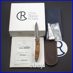 RARE! Chris Reeve Mnandi, Basketweave Damascus, Spalted Beech with Full Kit, Gen 2