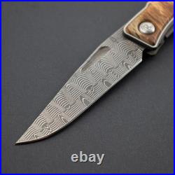 RARE! Chris Reeve Mnandi, Basketweave Damascus, Spalted Beech with Full Kit, Gen 2