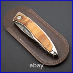 RARE! Chris Reeve Mnandi, Basketweave Damascus, Spalted Beech with Full Kit, Gen 2