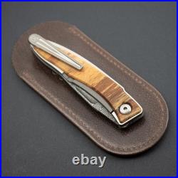 RARE! Chris Reeve Mnandi, Basketweave Damascus, Spalted Beech with Full Kit, Gen 2