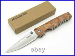 RARE Mcusta Seki Japan Elite MC124D Quincewood VG-10 Damascus Folding Knife