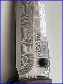 RARE Mcusta Seki Japan Elite MC124D Quincewood VG-10 Damascus Folding Knife
