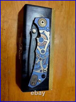 RARE NIB Spartan Blades Harsey Custom Knife 4 Chad N. Damascus, CLOCK WORKS