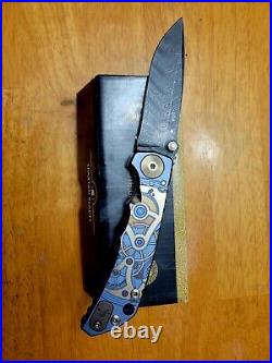 RARE NIB Spartan Blades Harsey Custom Knife 4 Chad N. Damascus, CLOCK WORKS