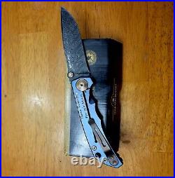 RARE NIB Spartan Blades Harsey Custom Knife 4 Chad N. Damascus, CLOCK WORKS