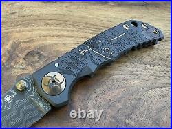 RARE NIB Spartan Blades Harsey Custom Knife 4 Chad N. Damascus, Plague Doctor