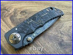 RARE NIB Spartan Blades Harsey Custom Knife 4 Chad N. Damascus, Plague Doctor