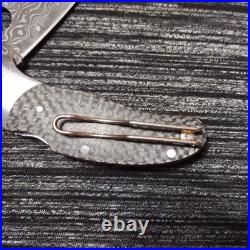 RARE Spyderco Caly 3 Carbon fiber/Ti Damascus Knife C113CFPD Japan