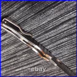 RARE Spyderco Caly 3 Carbon fiber/Ti Damascus Knife C113CFPD Japan