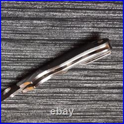 RARE Spyderco Caly 3 Carbon fiber/Ti Damascus Knife C113CFPD Japan