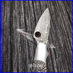 RARE Spyderco Caly 3 Carbon fiber/Ti Damascus Knife C113CFPD Japan