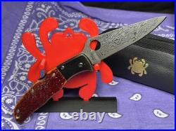 RARE Spyderco Endura Sprint Damascus With Jigged Bone CJ10JBOP