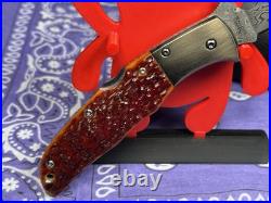 RARE Spyderco Endura Sprint Damascus With Jigged Bone CJ10JBOP