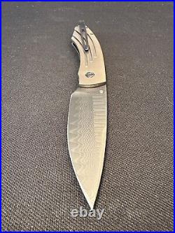 RARE William Henry B12 Burns Damascus Folding Knife Limited Production #149/500