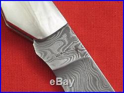 RICK NOWLAND Damascus Blade Stag Handle Custom Slip-Joint Folding Knife Folder