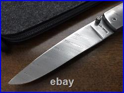 Rade Hawkins Custom Handmade Folding Knife Damascus Blade 9 OAL