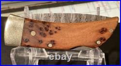 Rare Boker Knife Damascus Folding Pocket COA Manfred Sachse