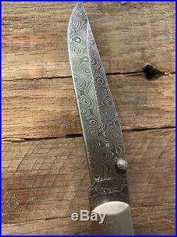 Rare Case Trapperlock Damascus Folding Pocket Knife