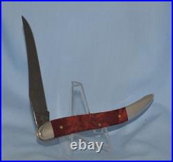 Rare Case XX Burl Maple Damascus Toothpick Knife 710094 9 Dot 2021 Near Mint