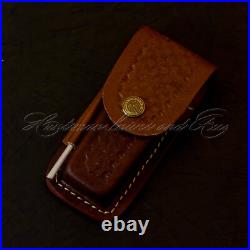 Rare Found Custom Made Hand Forged Damascus Steel Folding knives