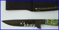 Rare Hen & Rooster Genuine Damascus Knife HR-BL/MPGC