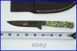 Rare Hen & Rooster Genuine Damascus Knife HR-BL/MPGC