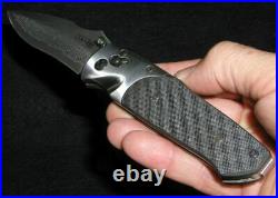 Rare! SOG Arcitech KNIVES VG-10 Carbon Fiber Damascus Folding Knife