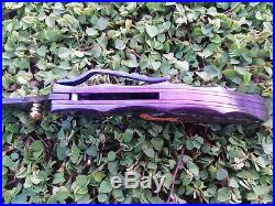 Rare Suchat Jangtanong Custom Folding Knife Damascus Steel Titanium Woods Rc#04