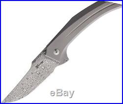 Reate Knives Star Boy Folding Knife 3.25 Damascus Steel Blade Titanium Handle