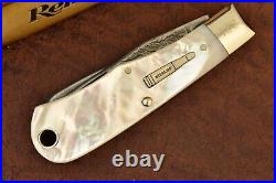 Remington Umc USA Sterling Bullet Pearl Damascus Baby Bullet Knife (16487)