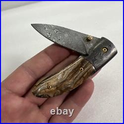 Richard Kacsur Custom Damascus Folding Knife