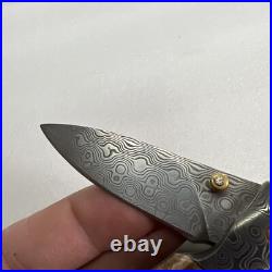 Richard Kacsur Custom Damascus Folding Knife